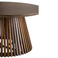 Vincent Coffee Table - Round - Slatted - Brown - Mango Wood