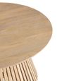 Vincent Coffee Table - Round - Slatted - Natural - Mango Wood