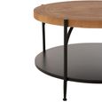 Voni Cofee Table - Round - Natural and Black - Wood and Metal