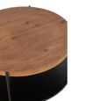 Voni Cofee Table - Round - Natural and Black - Wood and Metal