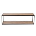 Zigzag Coffee Table - Narrow - Natural and Black - Wood and Metal