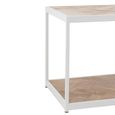 Zigzag Coffee Table - Narrow - Natural and White - Wood and Metal