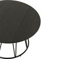 Zoa Coffee Table - Round - Small - Black - Polyethylene and Metal