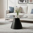 Azalea Coffee Table - Clear Glass - Round