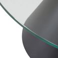 Azalea Coffee Table - Clear Glass - Round
