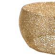 Coffee Table - Round - Coral Pattern - Gold Fretwork - Aluminium