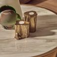 Carlox Coffee Table - Round - White Marble Effect with Gold Metal