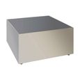 Carlox Coffee Table - Square - Black Glass and Chrome