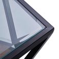 Cibo Coffee Table - Pentagonal - Clear Glass with Black Metal