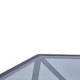 Cibo Coffee Table - Pentagonal - Clear Glass with Black Metal
