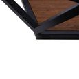 Cibo Coffee Table - Pentagonal - Clear Glass with Black Metal