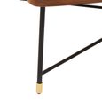 Doha Coffee Table - Walnut Effect with Cross Metal Legs