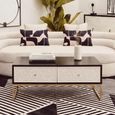 Dumas Coffee Table - 4 Drawer - Black and White
