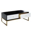 Dumas Coffee Table - 4 Drawer - Black and White