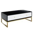 Dumas Coffee Table - 4 Drawer - Black and White