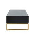 Dumas Coffee Table - 4 Drawer - Black and White
