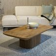 Lausanne Fluted Coffee Table - Large - Natural - Teak Wood