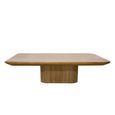Lausanne Fluted Coffee Table - Large - Natural - Teak Wood