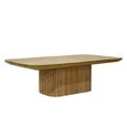 Lausanne Fluted Coffee Table - Large - Natural - Teak Wood