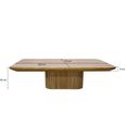 Lausanne Fluted Coffee Table - Large - Natural - Teak Wood