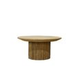 Lausanne Fluted Coffee Table - Round - Small - Natural - Teak Wood