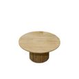 Lausanne Fluted Coffee Table - Round - Small - Natural - Teak Wood