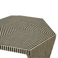 Fusion Coffee Table - Hexagonal - Striped Bone Inlay