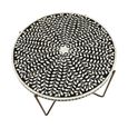 Fusion Coffee Table - Round - Black Bone Inlay