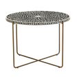 Fusion Coffee Table - Round - Black Bone Inlay