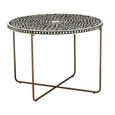 Fusion Coffee Table - Round - Black Bone Inlay