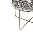 Fusion Coffee Table - Round - Black Bone Inlay