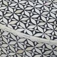 Fusion Coffee Table - White Bone Inlay - Round with Gold Base