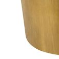 Fusion Coffee Table - White Bone Inlay - Round with Gold Base