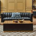 Gabelle Coffee Table - Dark Bamboo Wood - Sunburst