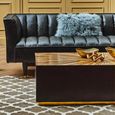Gabelle Coffee Table - Dark Bamboo Wood - Sunburst
