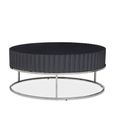 Genoa Coffee Table - Round - Fluted - Grey