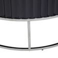 Genoa Coffee Table - Round - Fluted - Grey