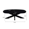 Jesper Coffee Table - Oval - Large - Black - Mango Wood