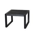 Norris Coffee Table - Square - Charcoal - Rustic Mango Wood