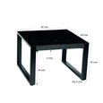 Norris Coffee Table - Square - Charcoal - Rustic Mango Wood