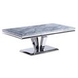 Dolce Coffee Table - Grey Marble & Chrome