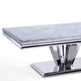 Dolce Coffee Table - Grey Marble & Chrome
