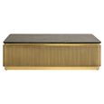 Ironville Brass Ribbed Coffee Table