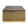 Ironville Brass Ribbed Coffee Table