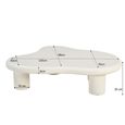 Brix Feline Coffee Table - Abstract - Low - Off White - Concrete
