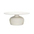 Brix Mila Coffee Table - Round - Off White - Metal
