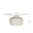 Brix Mila Coffee Table - Round - Off White - Metal