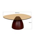 Brix Mylon Coffee Table - Abstract - Burgundy - Glass and Metal