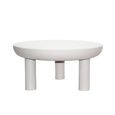 Brix Niko Coffee Table - Round - Off White - Metal
