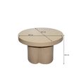 Brix Noa Coffee Table - Round - Beige - Metal